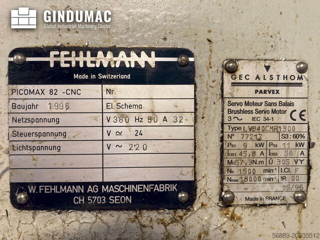 Dikey işleme merkezi FEHLMANN Picomax 82 CNC