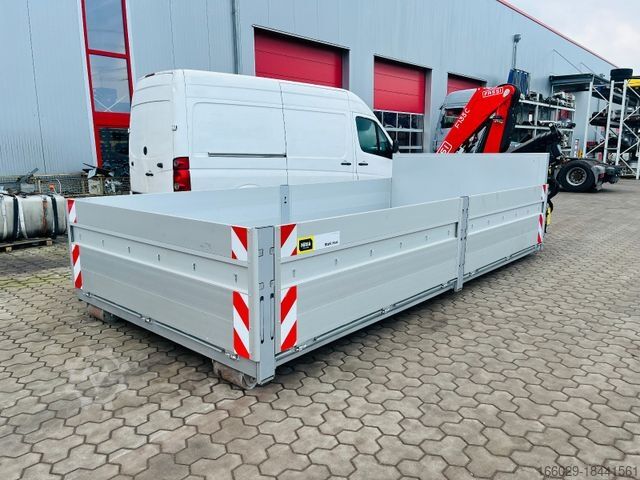 Remolque con caja móvil  Container Krancontainer 6,5 m, Fassi Kran F135,