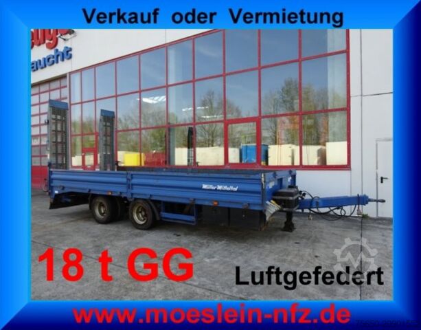 Reboque com plataforma rebaixada Müller Mitteltal ETUE-TA 18,0  18 t GG Tandemtieflader