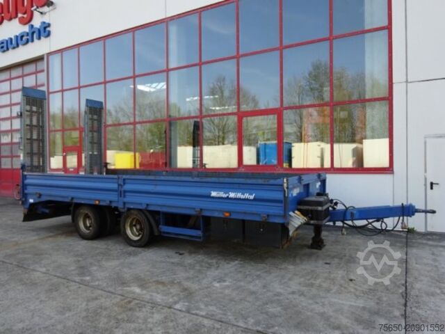 Low loader trailer Müller Mitteltal ETUE-TA 18,0 18 t GG Tandemtieflader