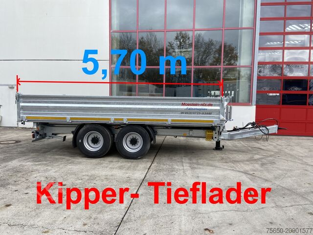 Remolque volquete Möslein TTD 14 5,70 m 14 t Kipper Tieflader 5,70 m lang, Breite Reifen-- Neufahrzeug --