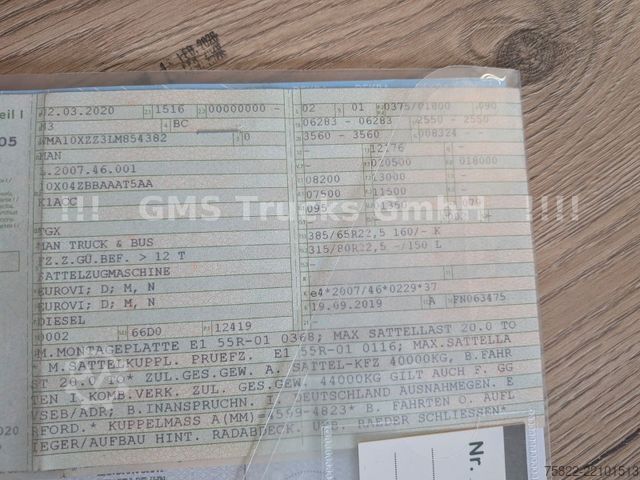 Standard tractor unit MAN TGX 18.510 / Kompressor + Hydraulik / Alcoa