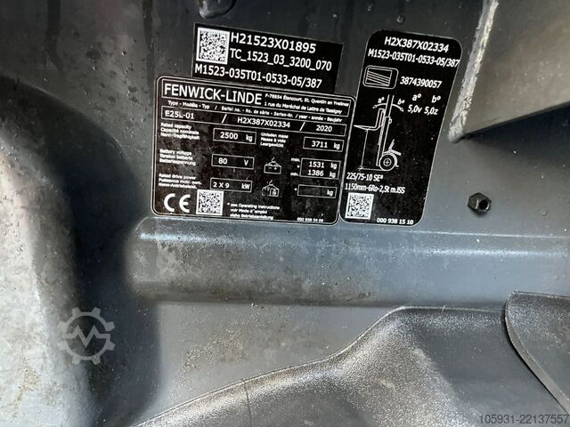 Elektrinis keturių ratų krautuvas Linde E25L-01