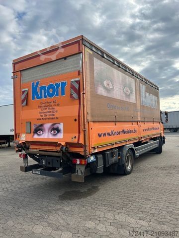 Flaklastbil med kapell MERCEDES-BENZ ATEGO 1524 KLIMA LUFTFEDRUNG BORDWÄNDE LKW 1530