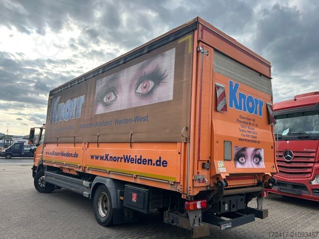 Flaklastbil med kapell MERCEDES-BENZ ATEGO 1524 KLIMA LUFTFEDRUNG BORDWÄNDE LKW 1530