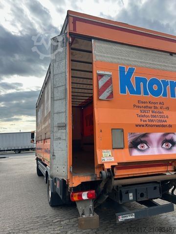 Flaklastbil med kapell MERCEDES-BENZ ATEGO 1524 KLIMA LUFTFEDRUNG BORDWÄNDE LKW 1530