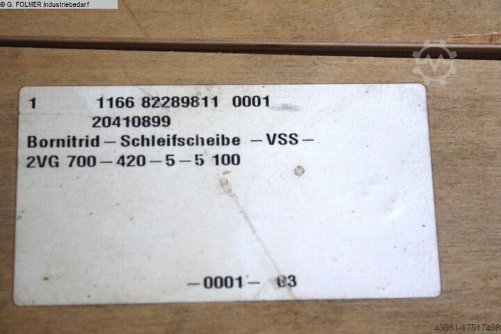 Slipeskive WINTER VSS 2VG 700-420-5-5 100