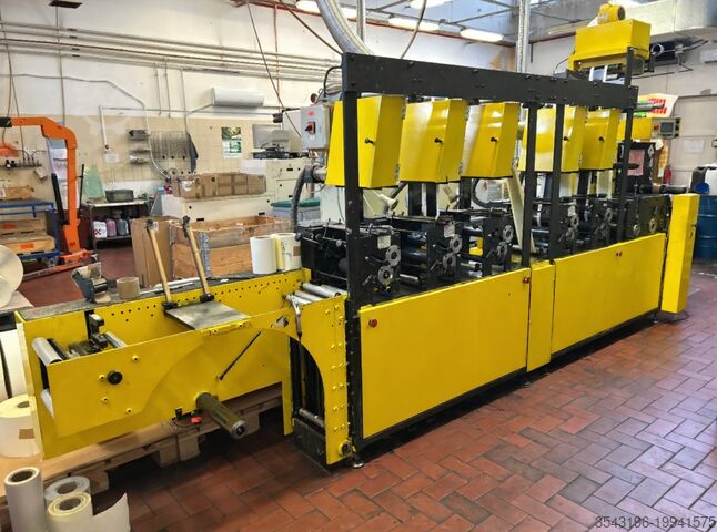 šaurās lentes etiķešu drukas prese SOMAFLEX (Germany) Kompakt 250/5/1