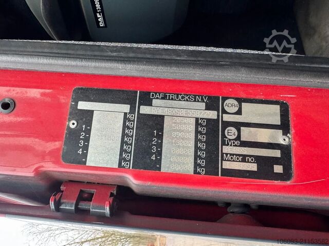 แชสซีพร้อมห้องโดยสารคนขับ DAF XF 95.380 Euro 3 Handgeschakeld