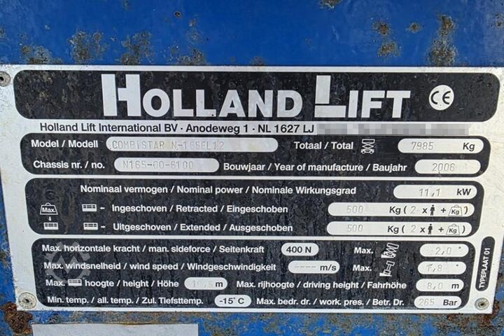 Škarjasto dvigalo Holland Lift Combistar N-165EL12 Electric, 18.5m Working Height
