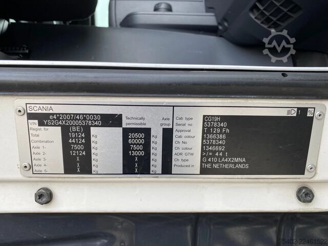  Scania G410 Streamline / Retarder / ADR / 2x Tank
