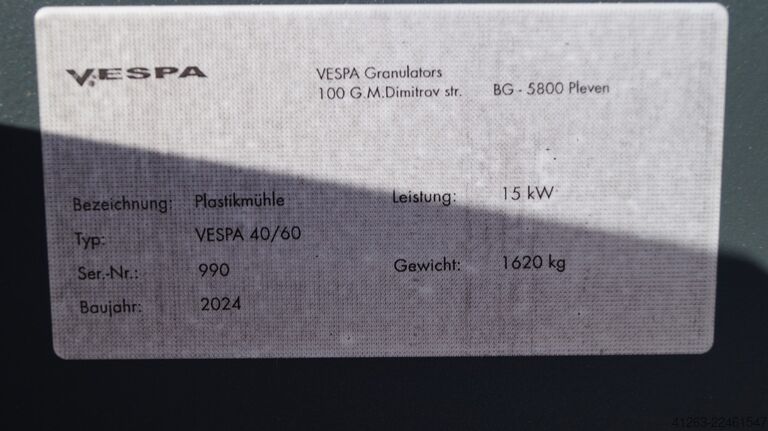 Tocător cu un singur arbore VESPA 40/60 VGA