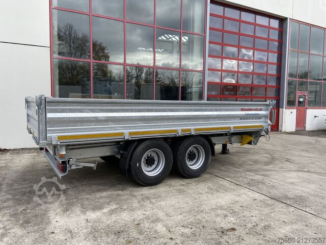 Tipper trailer Möslein TTD 14 Schwebheim  14 t Tandemkipper Tieflader Breite Reifen-- Neufahrzeug --