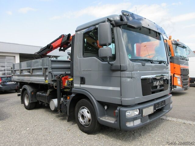 Tristrani prekucnik man TGL 12.220 4x2 BB,Palfinger PK8501,Schrottspinne