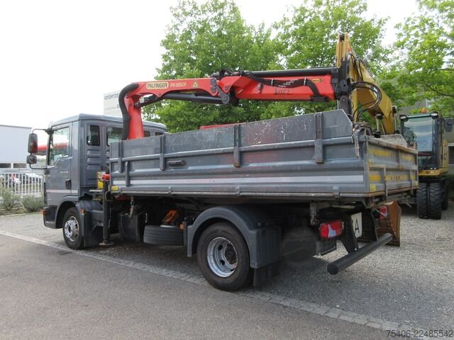 Tristrani prekucnik man TGL 12.220 4x2 BB,Palfinger PK8501,Schrottspinne