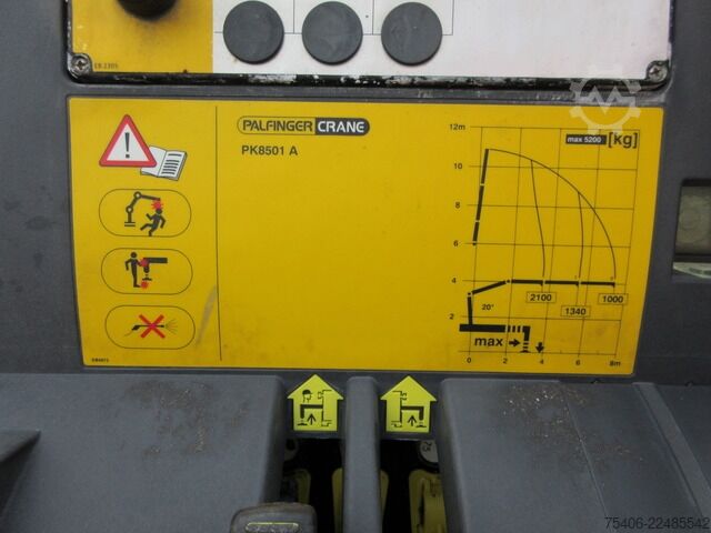 Driezijdige kipper man TGL 12.220 4x2 BB,Palfinger PK8501,Schrottspinne