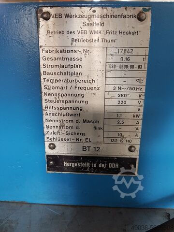 Bank boren machine WMW Saalfeld BT 12