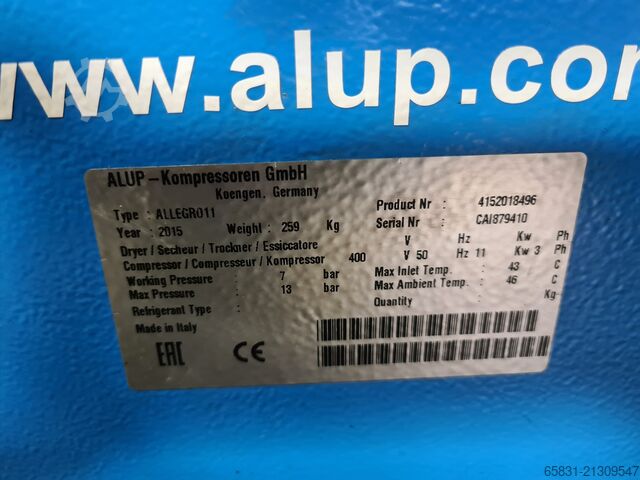 Ruuvikompressori ALUP Allegro 11