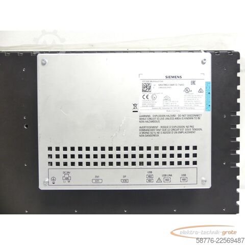 コンポーネント Siemens IFP1500 Multitouch Ext. 6AV7863-5MA10-1NA0 SN: LBM2002495 --
