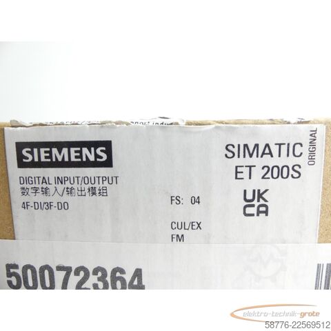 요소 Siemens Simatic 6ES7138-4FC01-0AB0 PROFIsafe SN: C-ANTU9001 E-Stand: 2 -neu -