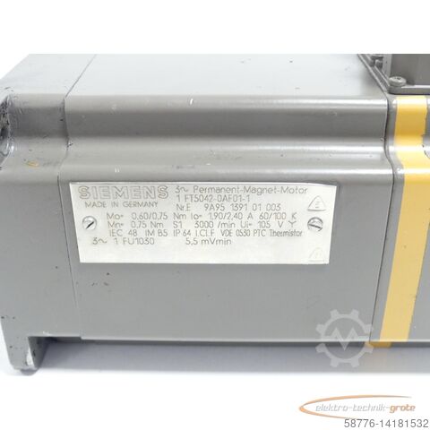 Motor Siemens Siemens 1FT5042-0AF01-1 AC-VSA-Motor SN:E9A95139101003
