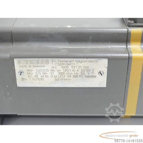 Motor Siemens Siemens 1FT5042-0AF01-1 AC-VSA-Motor SN:E9A95139101004