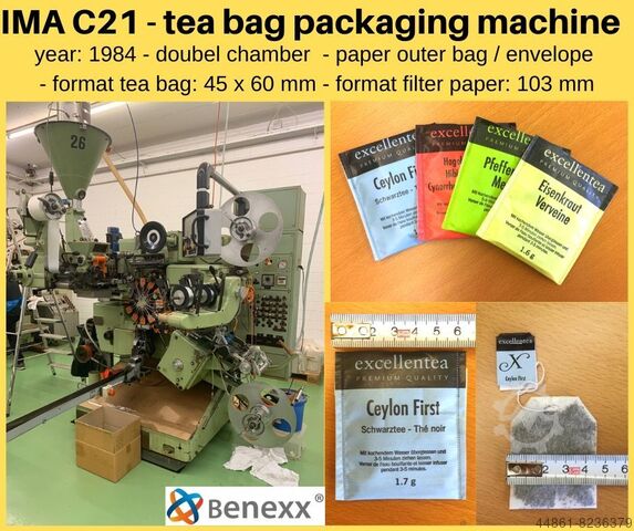 Tea bag packaging machine with outer bag 
