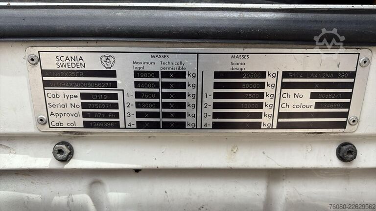  Scania 114 - 380 (MANUAL GEARBOX / BOITE MANUELLE)