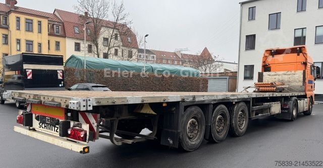 Pracovná plošinová náves SCHMITZ CARGOBULL Rahmen verzinkt, Bordwände, I.+III. Achse Lift