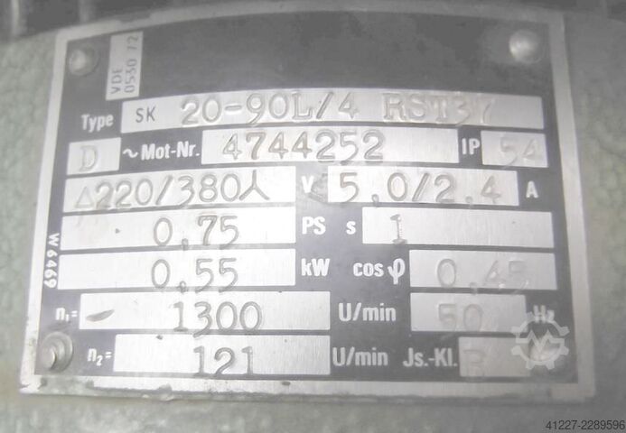 Prevodový motor 0,55 kW 121 ot./min Nord SK20-90L/4 RST37