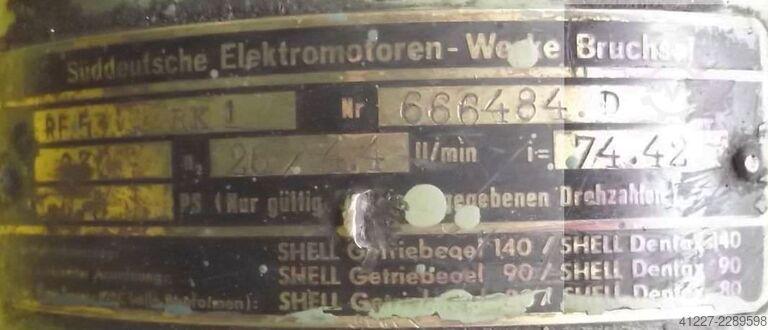 Regulējams zobrata motors 0,55 kW 4,4-26 apgr./min SEW RF53VD80N-6RK1