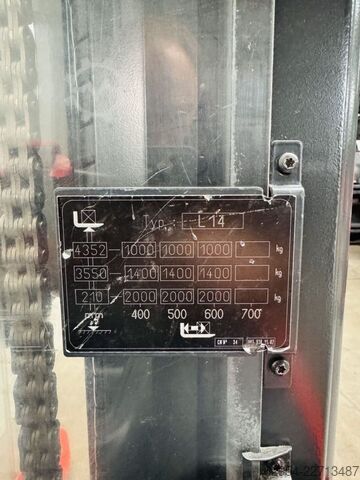 High Lift stacker Linde L 14 i Triplex