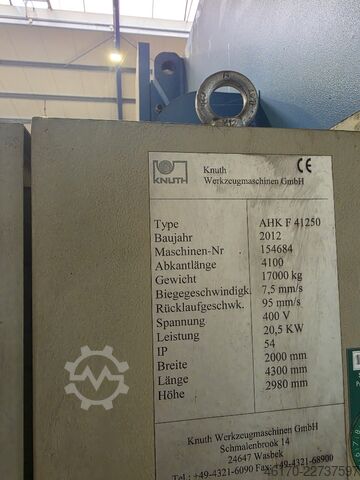 Presse plieuse Knuth AHK F 41250