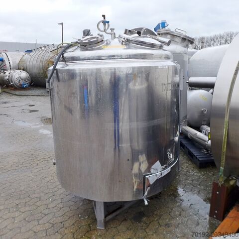 Cuve sous pression de 1358 litres chauffable/refroidissable, Aisi 316 Diessel 9059