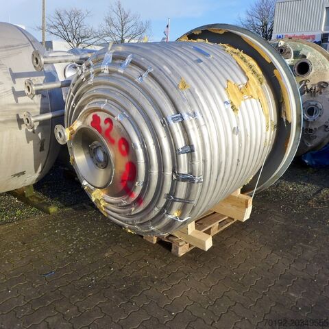 Reactor de 3586 litros calefactable/refrigerable con agitador de palas, AISI316 HANAG 8761