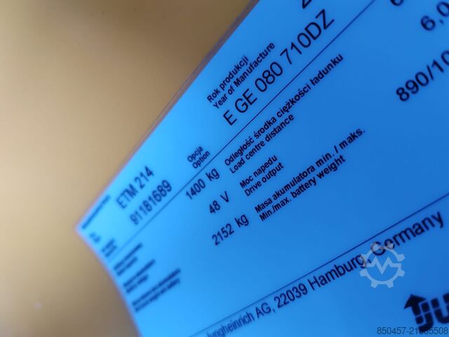 Ричтраки Jungheinrich ETM 214 Li-ion/ Camera/ drive-in