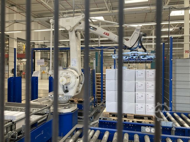 Palletisasi robot dengan ABB IRB 660 W+D Langhammer Roboterpalettierungsanlage