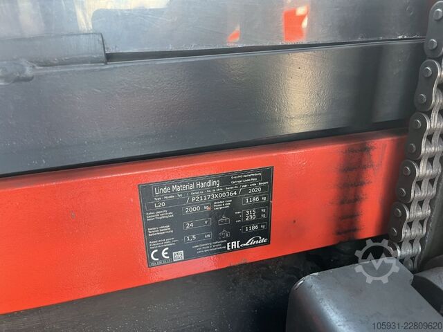 Empilhador de pedestres Linde L20