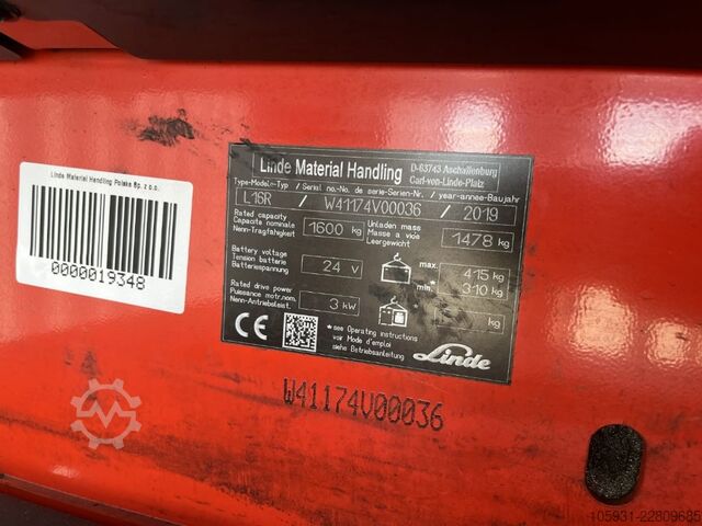 Stacker sit on Linde L16R