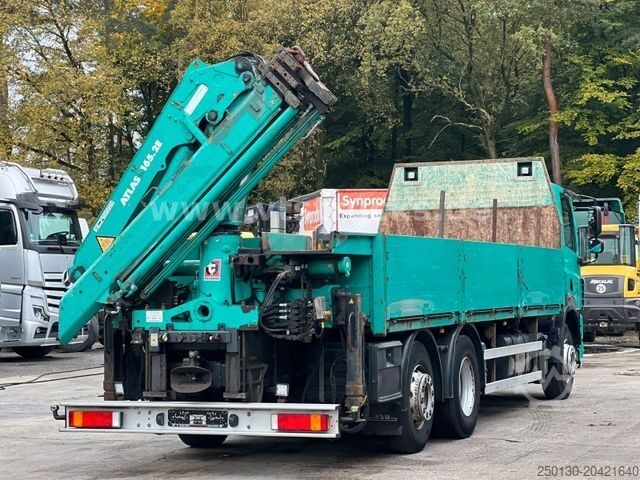 Вантажівка з відкритою платформою DAF CF 85.410 6x2 Pritsche Atlas Kran