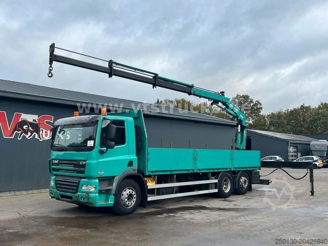 Вантажівка з відкритою платформою DAF CF 85.410 6x2 Pritsche Atlas Kran