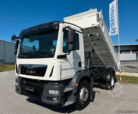 Pašizgāzējs kravas automašīna MAN TGM 15.290/Kipper/4x2/NL7,7 To/AHK/Nur55 tkm/Top