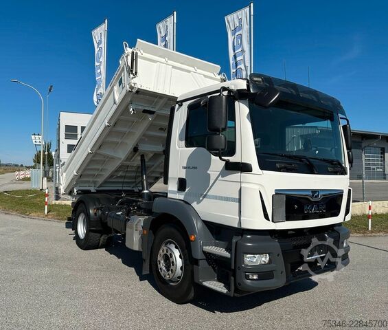Pašizgāzējs kravas automašīna MAN TGM 15.290/Kipper/4x2/NL7,7 To/AHK/Nur55 tkm/Top