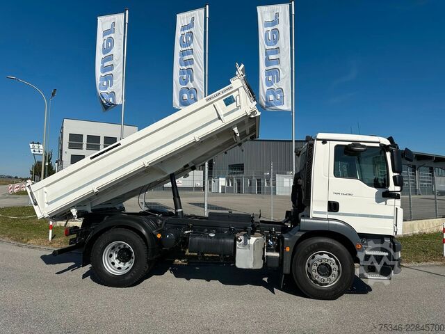 Pašizgāzējs kravas automašīna MAN TGM 15.290/Kipper/4x2/NL7,7 To/AHK/Nur55 tkm/Top