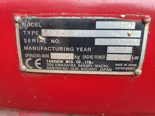 Raupenbagger Takeuchi TB 2150