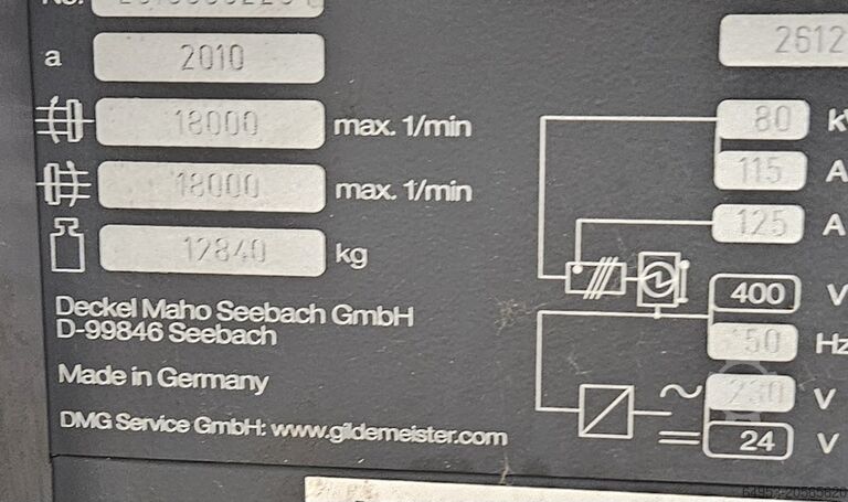 Universal machining center DMG HSC 105 Linear