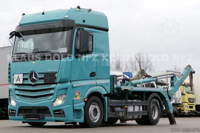 Skip truck MERCEDES-BENZ Actros 1848 Absetzkipper Meiller Funk Kamera EU6