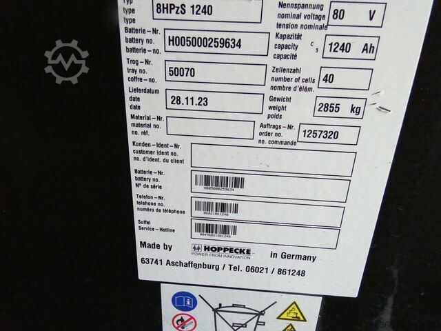 Empilhador eléctrico de 4 rodas Linde E80-900
