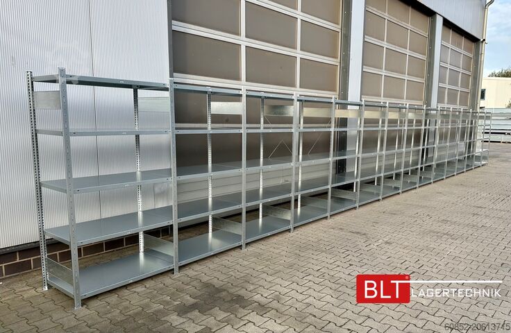 Plug-in shelving ca. 60,06 lfm. Fachbodenregale META H: 200 cm T: 60 cm , 150 kg pro Ebene