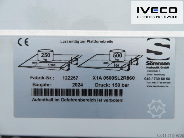 רכב קופסא IVECO Daily 35C16 Koffer/LBW Klima, Zwillingsreifen